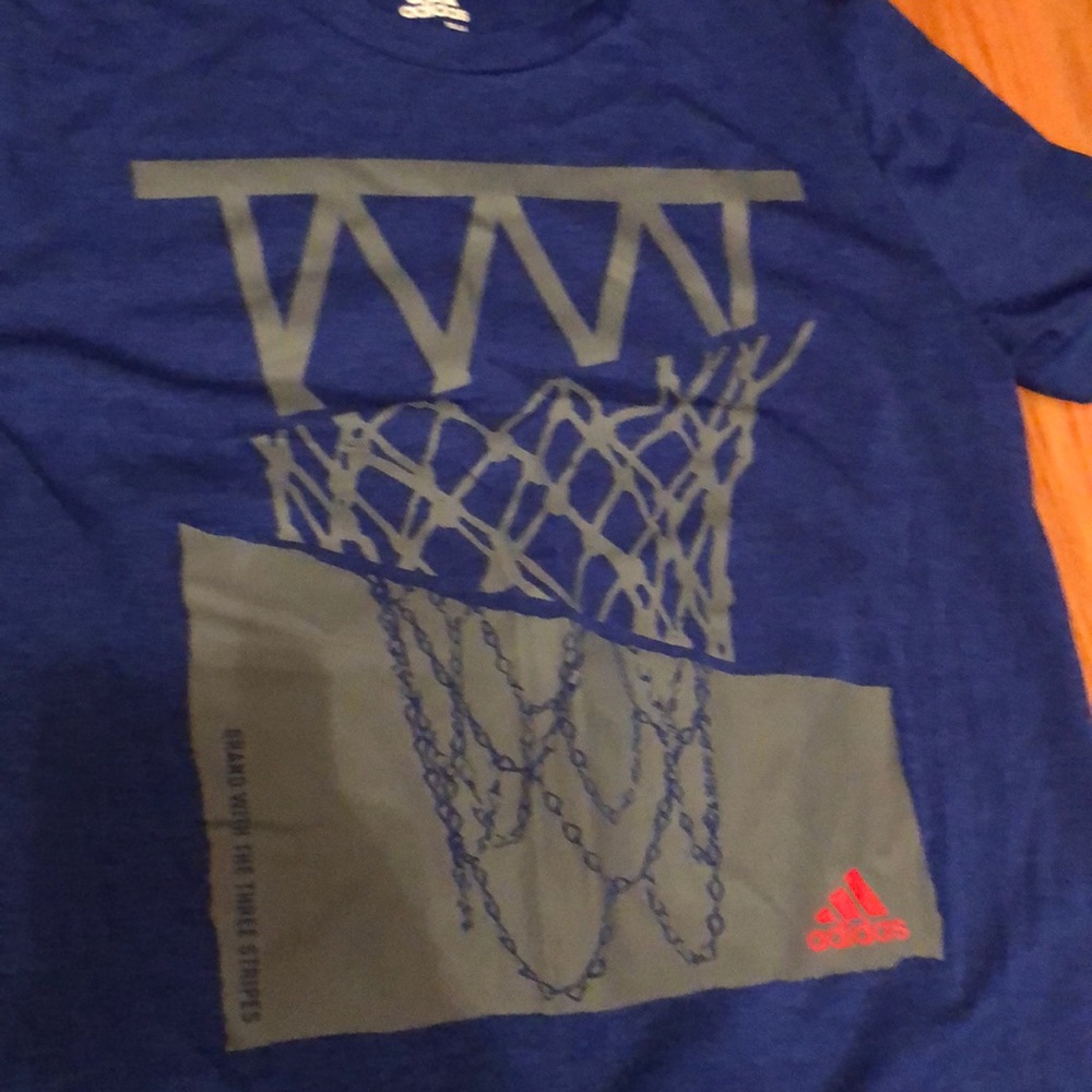 Royal blue adidas tee